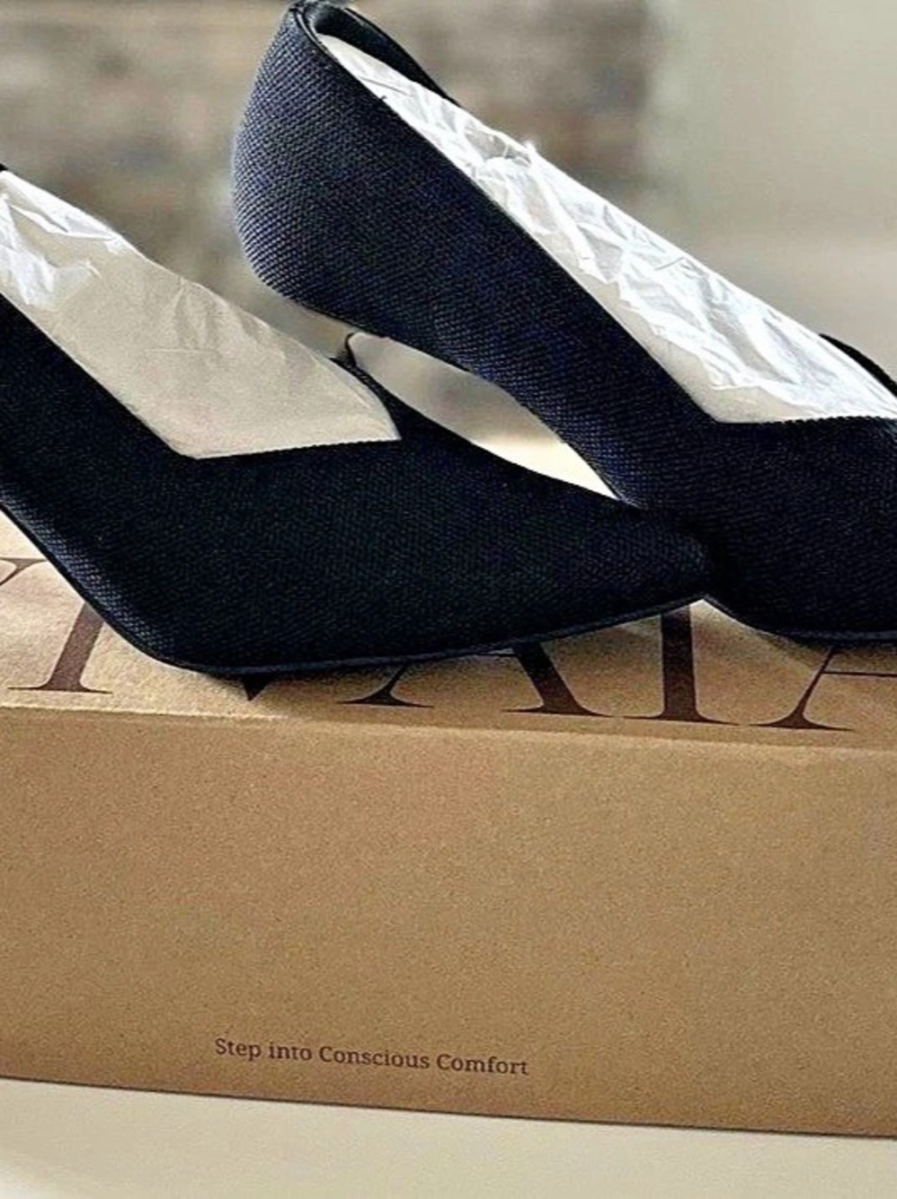 VIVAIA Anna Pointed-Toe Mid Heels Black US 8